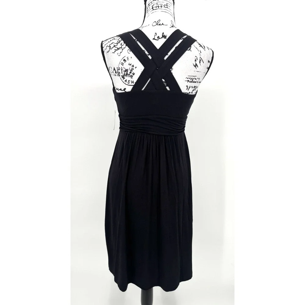Soma Intimates Cross Back Strap Bra Dress Black Size XS‎ NWT Built In Bra